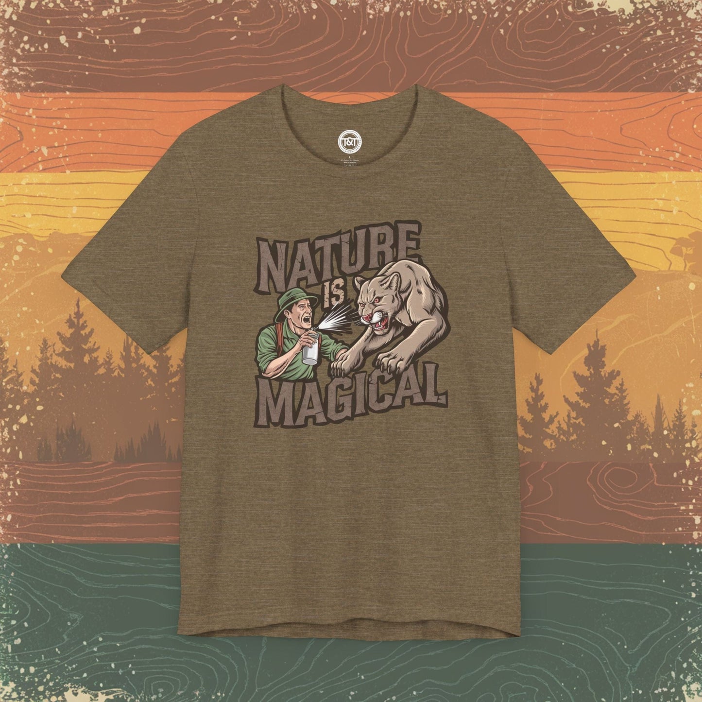 Tavern and Trail T-Shirt Nature is Magical T-Shirt Heather Olive / S