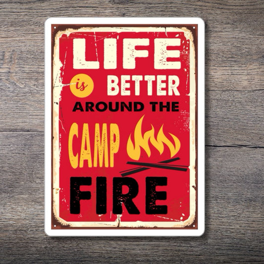 Tavern and Trail Paper products Campfire Sign Sticker