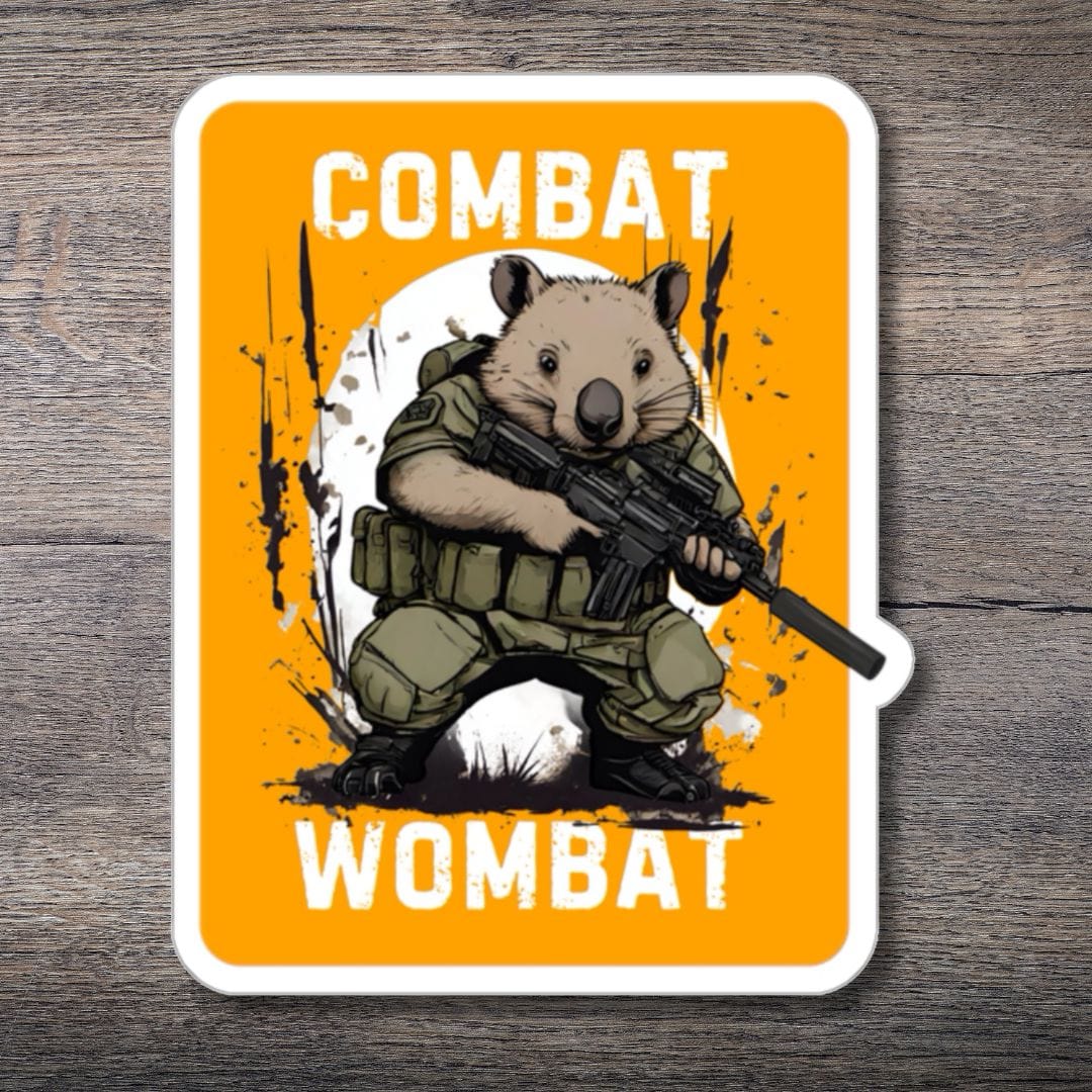 Tavern and Trail Paper products Combat Wombat Sticker