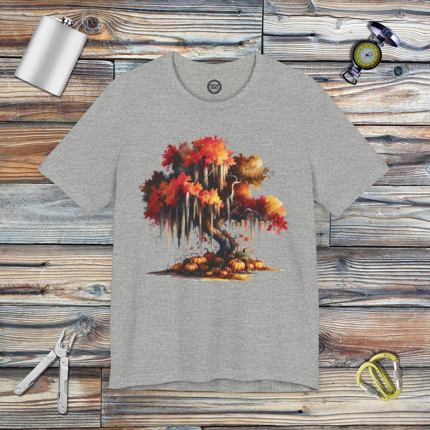 Tavern and Trail T-Shirt Autumn Tree T-Shirt Athletic Heather / S