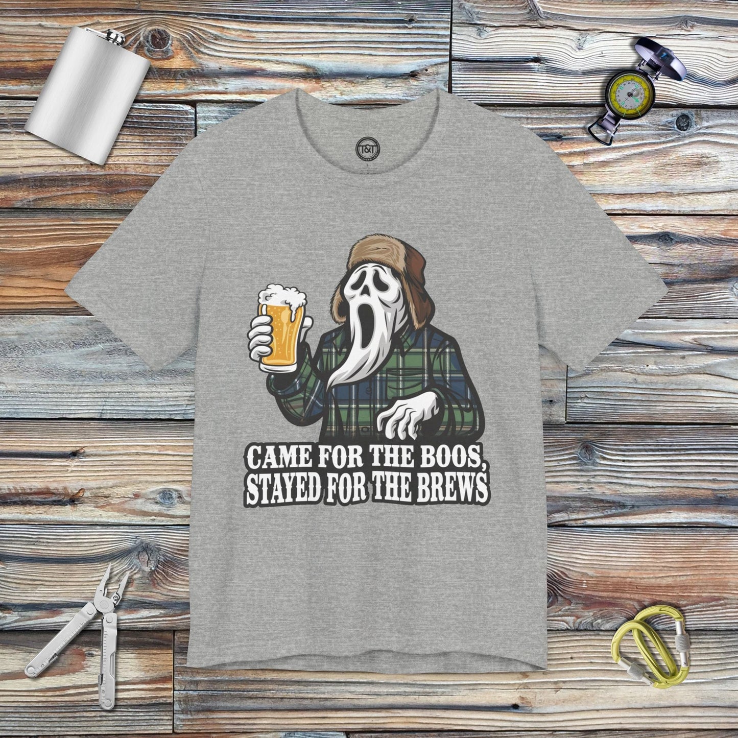 Tavern and Trail T-Shirt Boos and Brews T-Shirt Athletic Heather / S