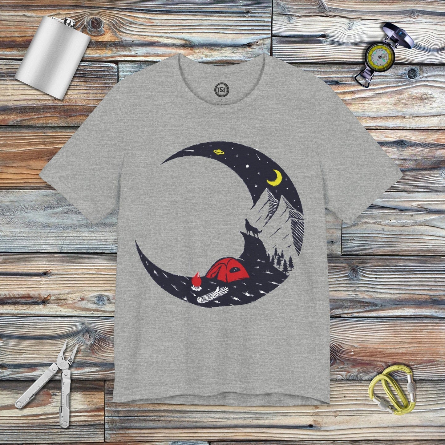 Tavern and Trail T-Shirt Camper's Moon T-Shirt Athletic Heather / S