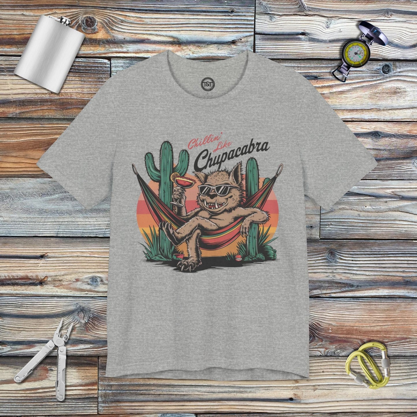 Tavern and Trail T-Shirt Chillin' Like Chupacabra T-Shirt Athletic Heather / S