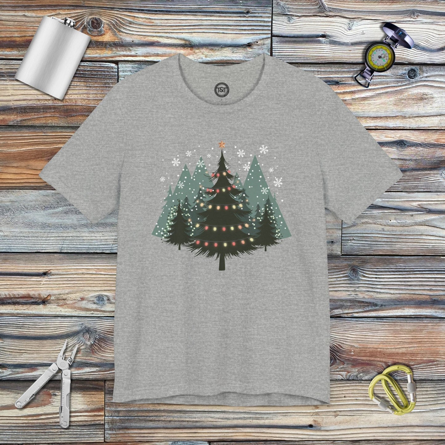 Tavern and Trail T-Shirt Christmas Tree Forest T-Shirt Athletic Heather / S