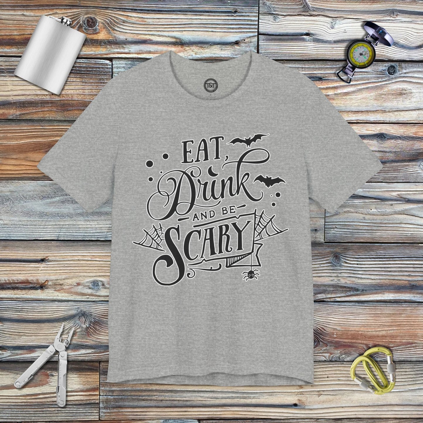 Tavern and Trail T-Shirt Eat, Drink, and be Scary T-Shirt Athletic Heather / S