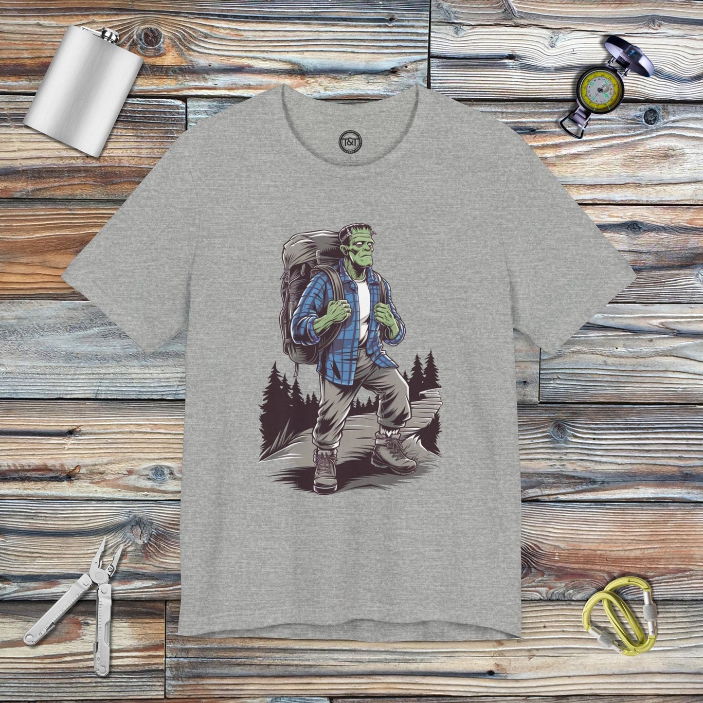 Tavern and Trail T-Shirt Frankenstein's Trekker T-Shirt Athletic Heather / S