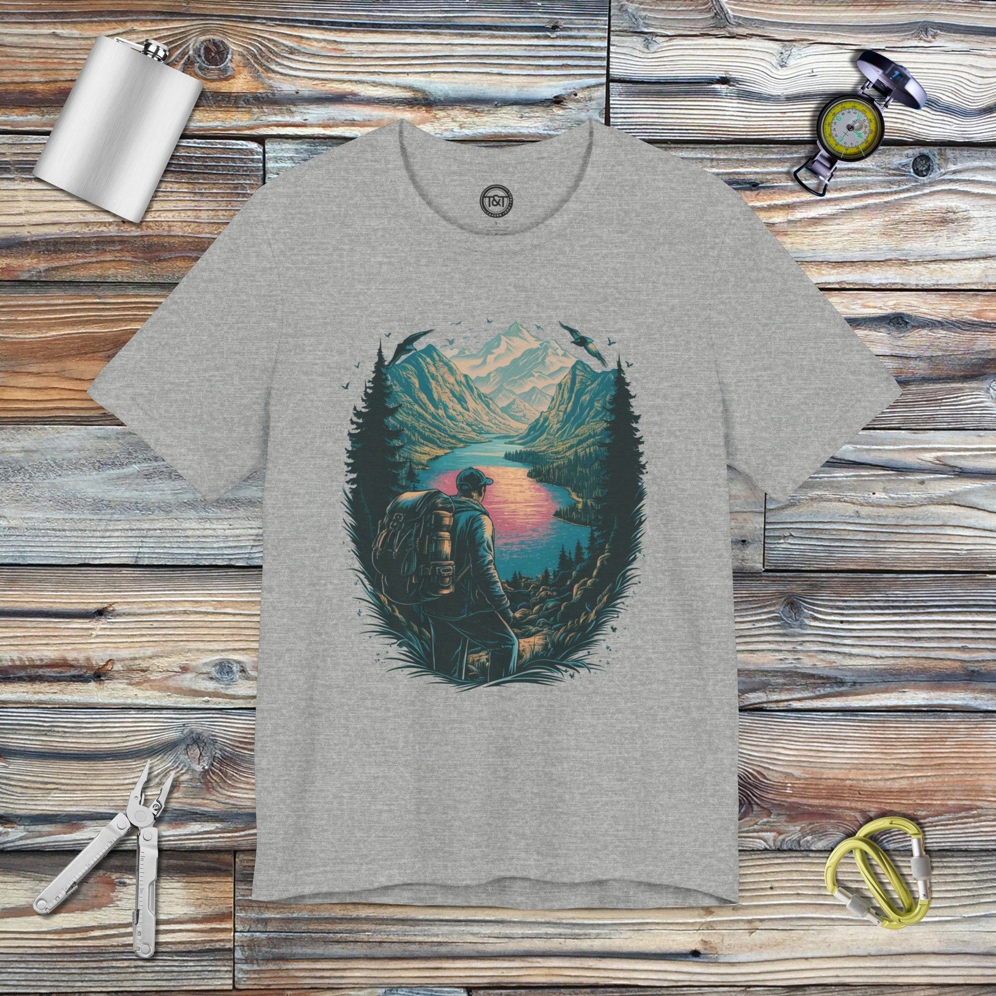 Tavern and Trail T-Shirt Hidden Lake T-Shirt Athletic Heather / S