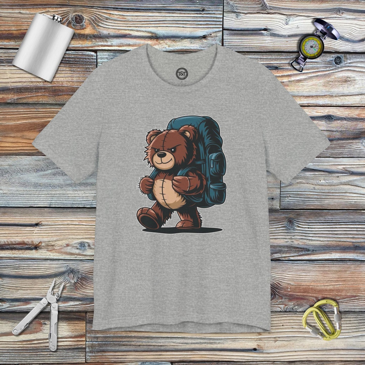 Tavern and Trail T-Shirt Hiking Teddy T-Shirt Athletic Heather / S