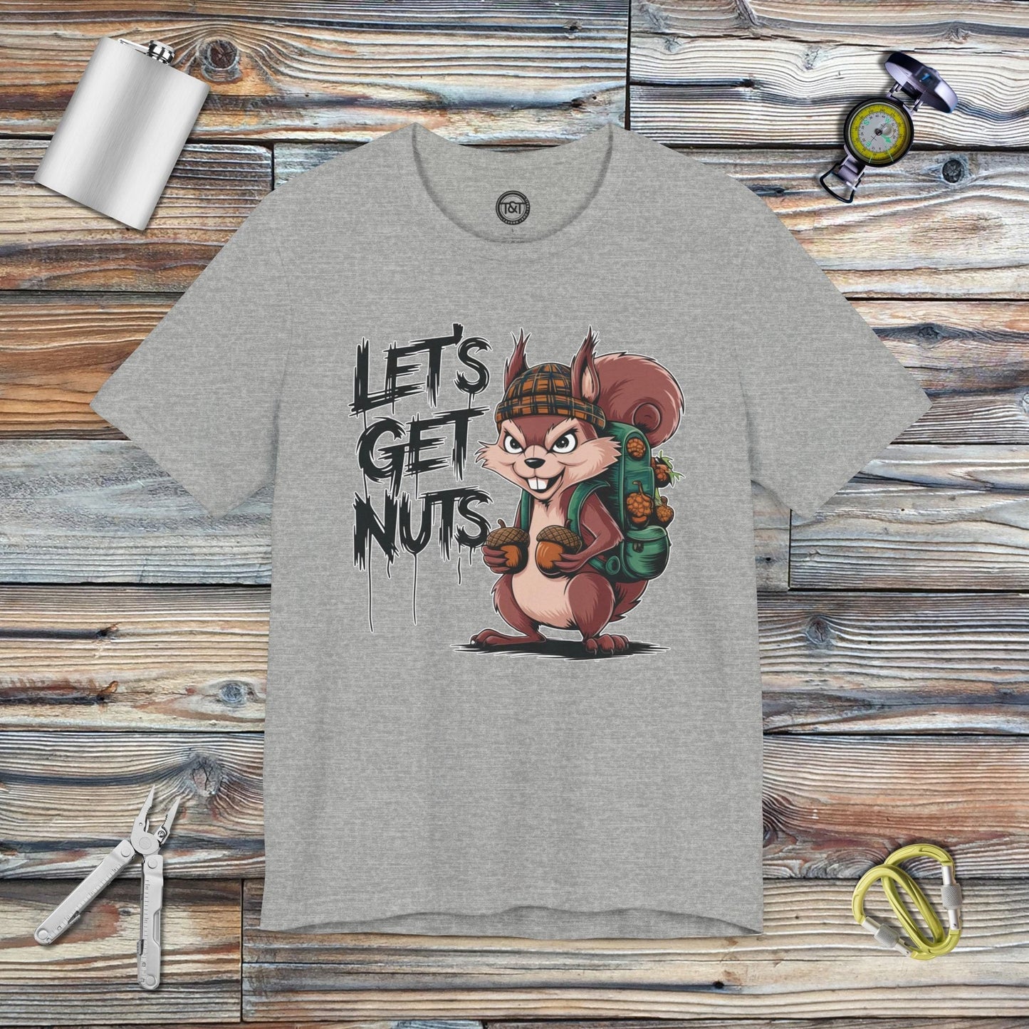 Tavern and Trail T-Shirt Let's Get Nuts T-Shirt Athletic Heather / S