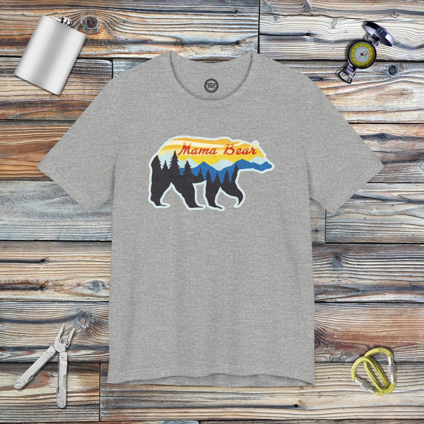 Tavern and Trail T-Shirt Mama Bear T-Shirt Athletic Heather / S