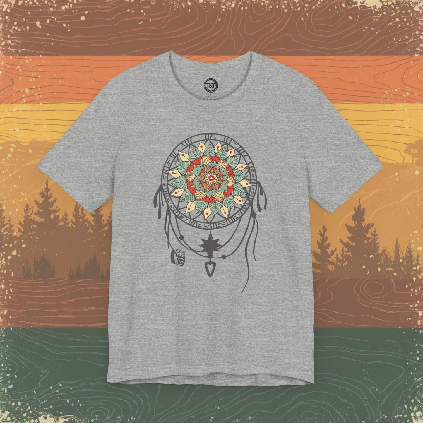 Tavern and Trail T-Shirt Mandala Dream Catcher (Gen 1) T-Shirt Athletic Heather / S
