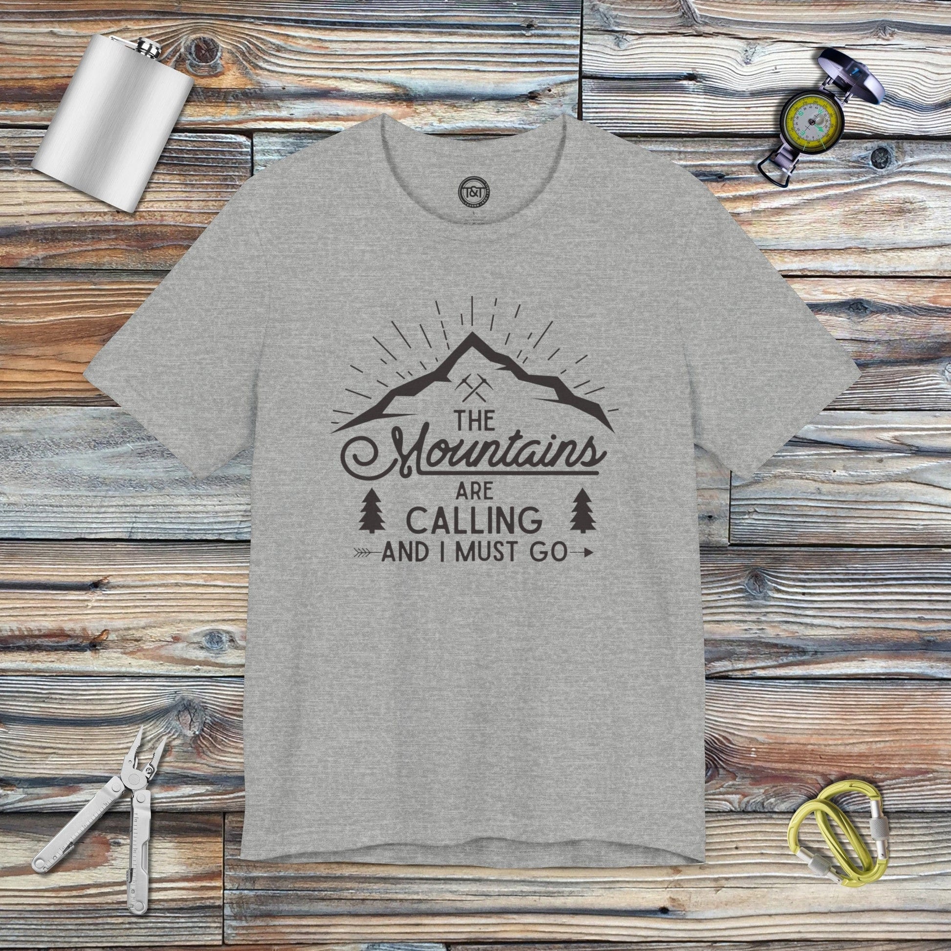 Tavern and Trail T-Shirt Mountains Calling T-Shirt Athletic Heather / S