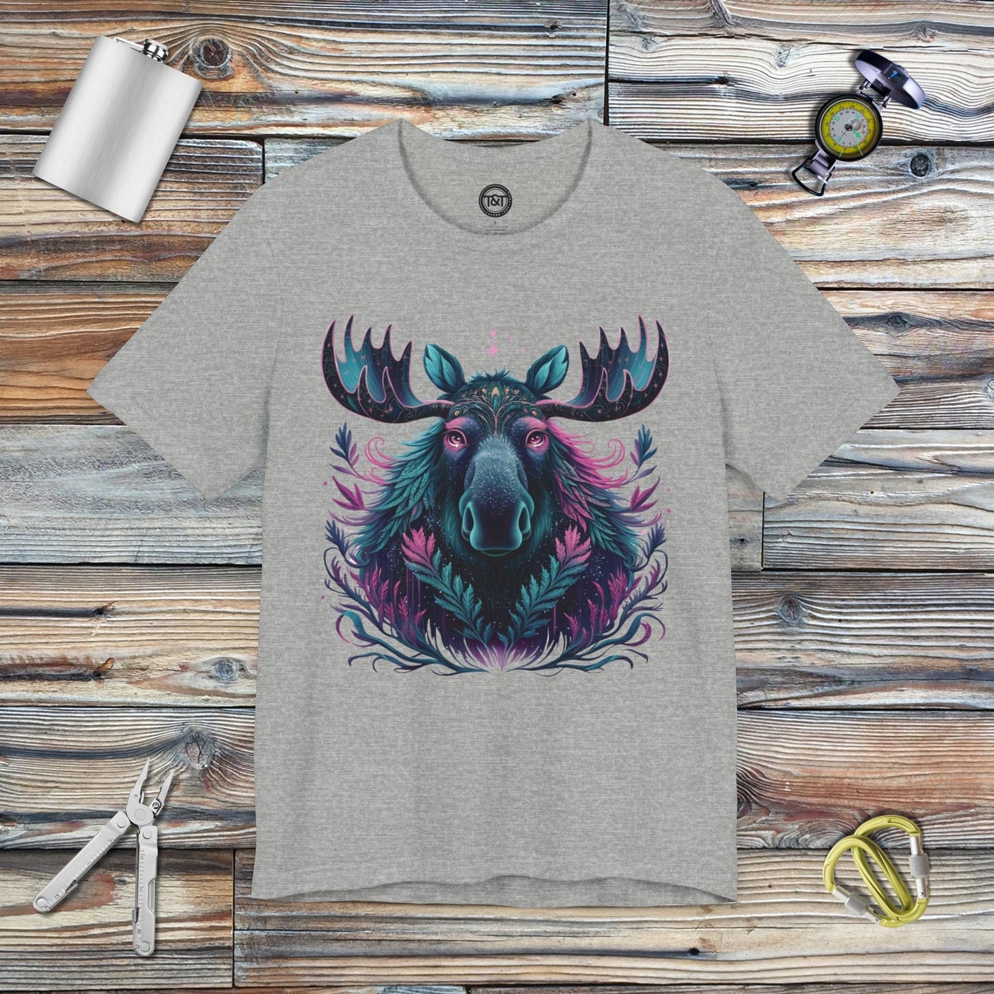 Tavern and Trail T-Shirt Mystic Moose T-Shirt Athletic Heather / S