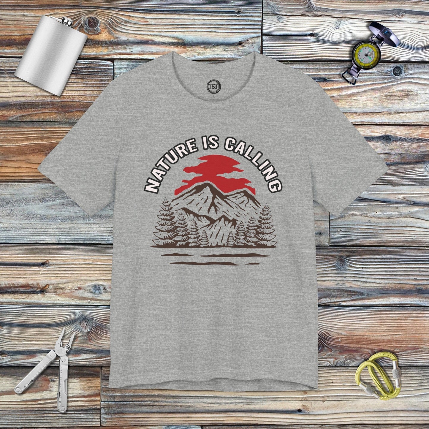 Tavern and Trail T-Shirt Nature is Calling T-Shirt Athletic Heather / S