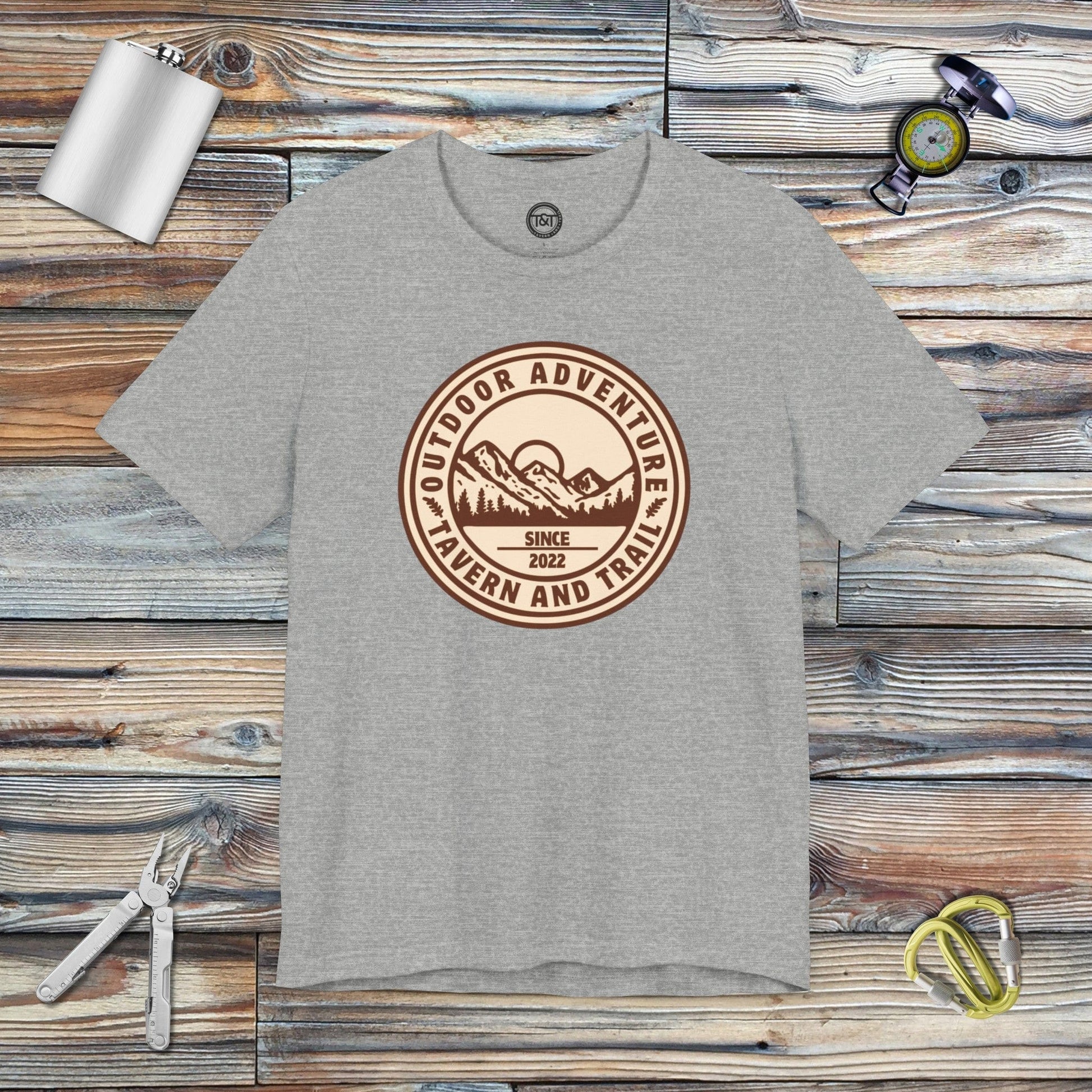 Tavern and Trail T-Shirt Outdoor Adventure Icon T-Shirt Athletic Heather / S