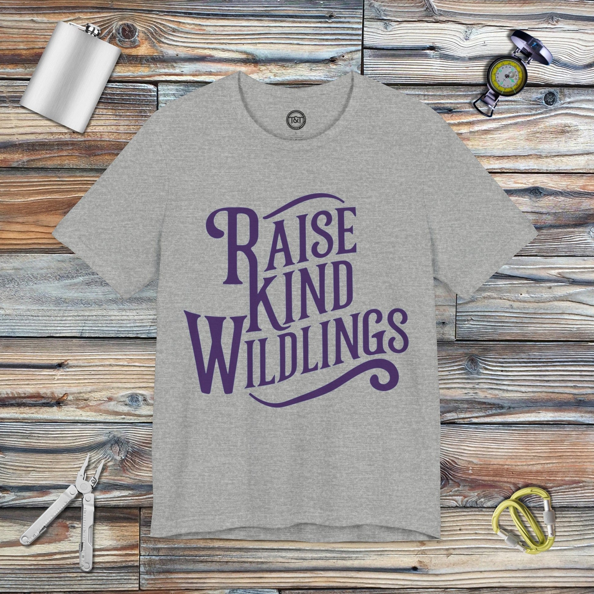 Tavern and Trail T-Shirt Raise Kind Wildlings T-Shirt Athletic Heather / S