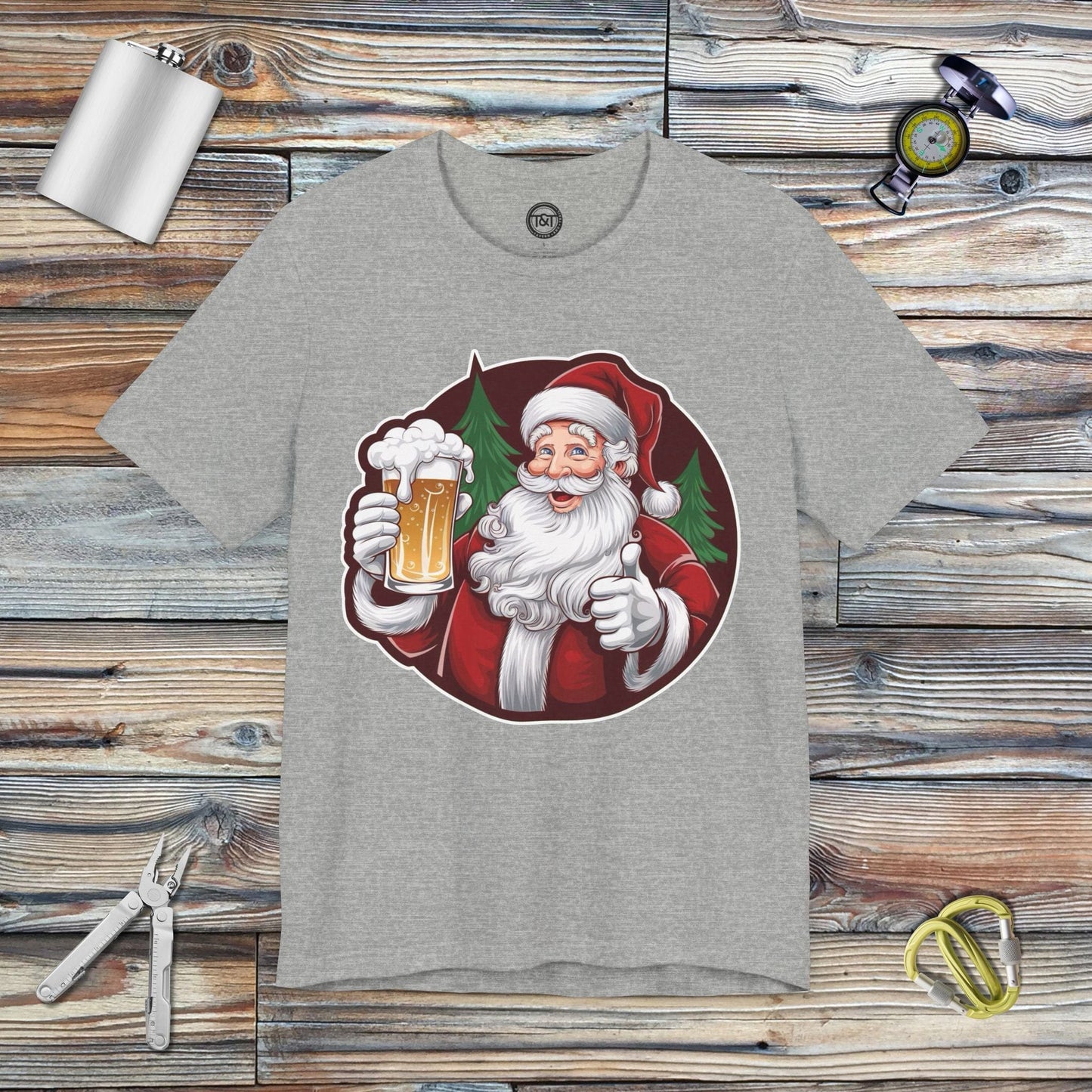 Tavern and Trail T-Shirt Santa Brews T-Shirt Athletic Heather / S