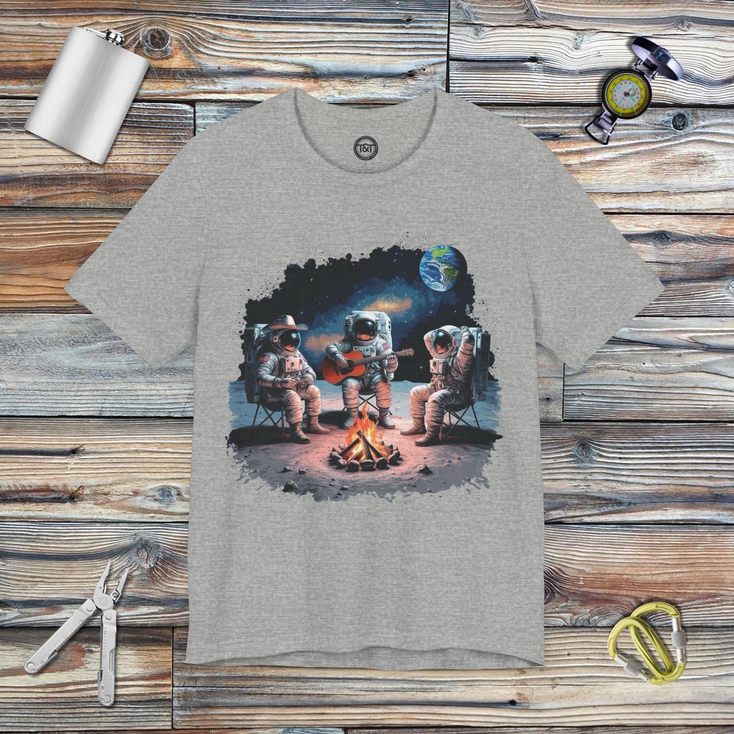 Tavern and Trail T-Shirt Space Campers T-Shirt Athletic Heather / S