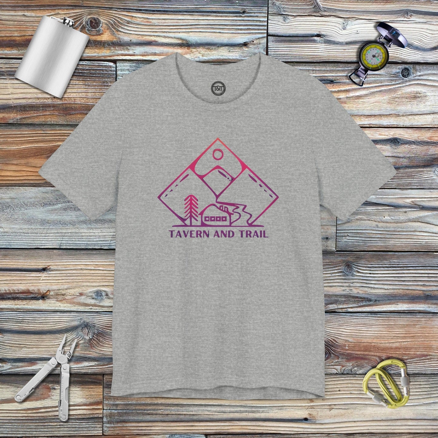 Tavern and Trail T-Shirt T&T Diamond Sunset T-Shirt Athletic Heather / S