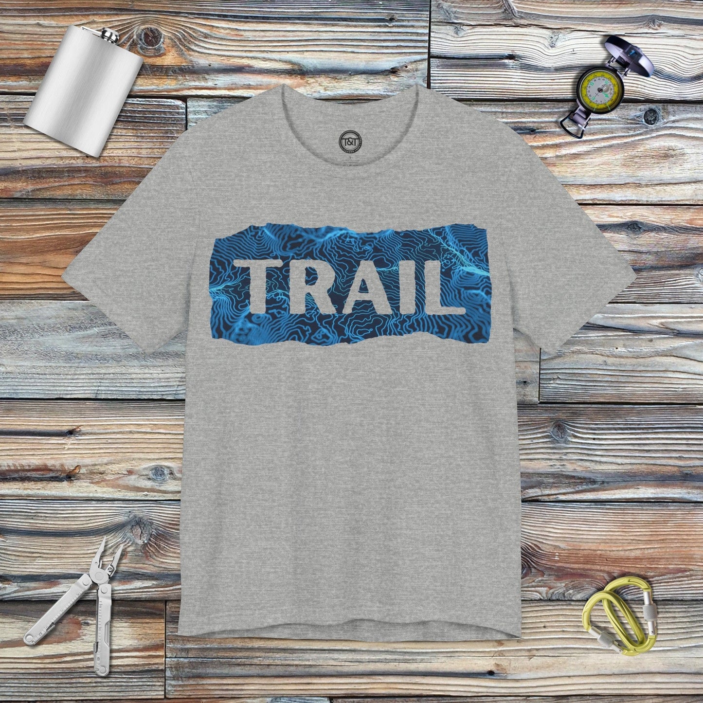 Tavern and Trail T-Shirt Trail (Topographic - Gen 1) T-Shirt Athletic Heather / S