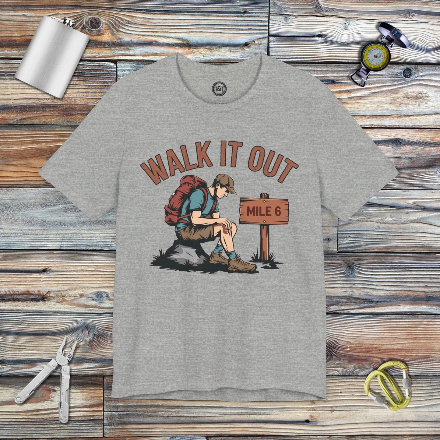 Tavern and Trail T-Shirt Walk It Out T-Shirt Athletic Heather / S