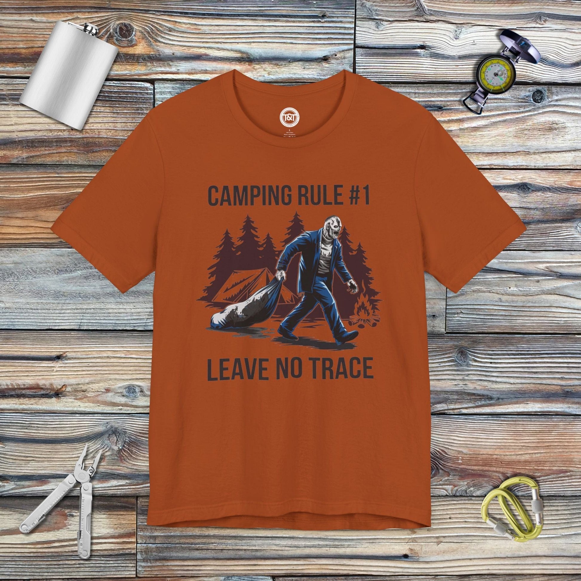 Tavern and Trail T-Shirt Camping Rule #1 T-Shirt Autumn / S