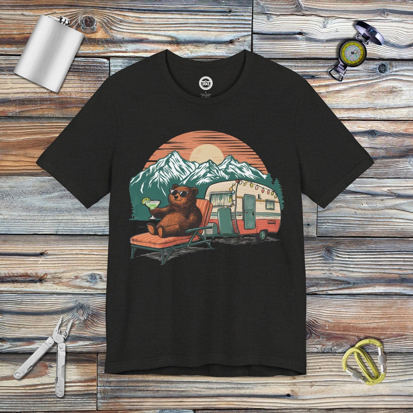 Tavern and Trail T-Shirt Bear Necessities T-Shirt Black Heather / S