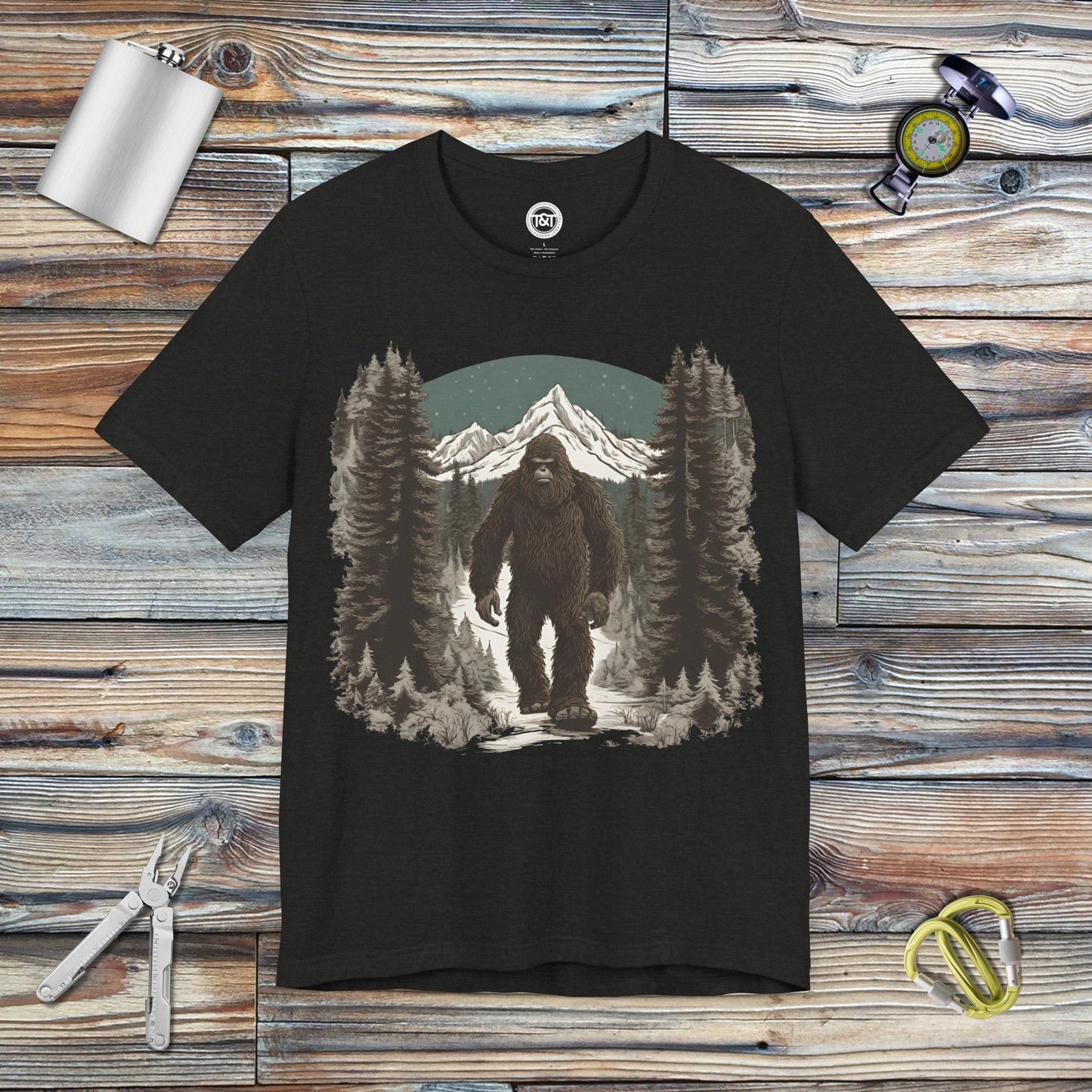 Tavern and Trail T-Shirt Big Squatch T-Shirt Black Heather / S