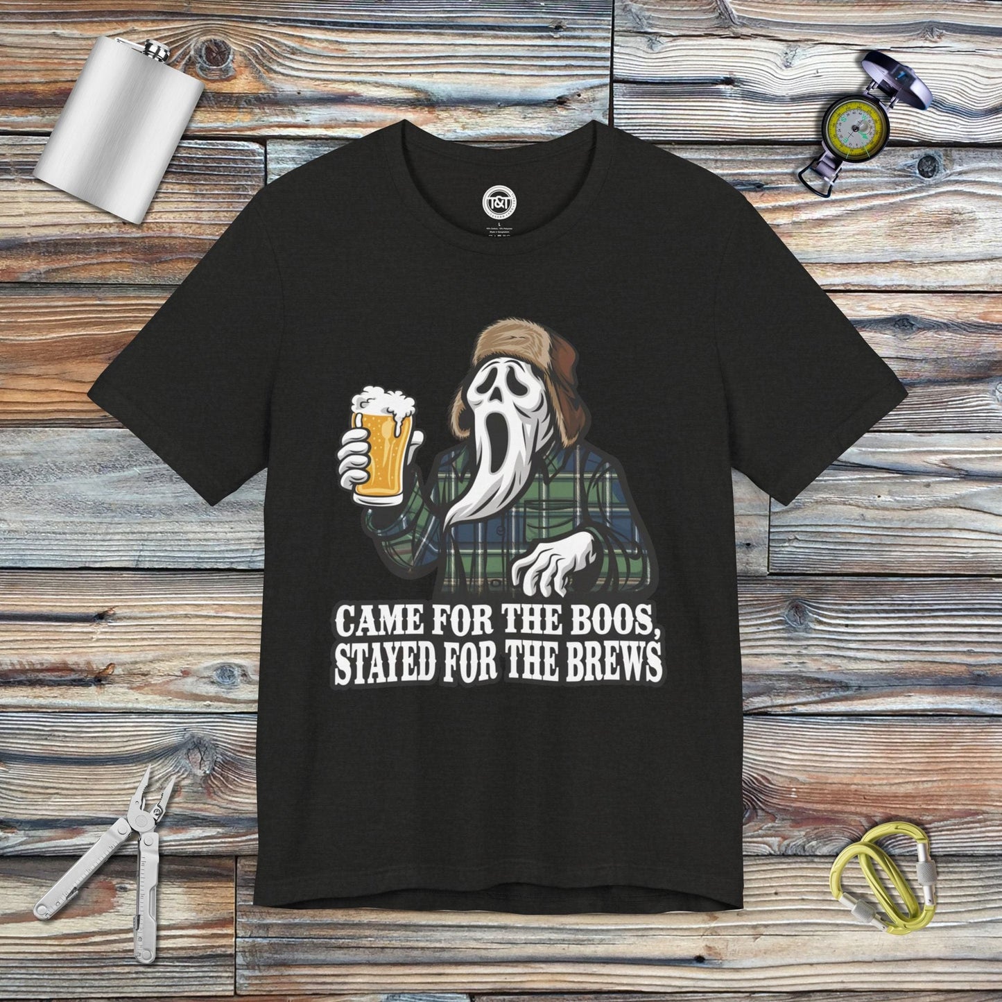 Tavern and Trail T-Shirt Boos and Brews T-Shirt Black Heather / S