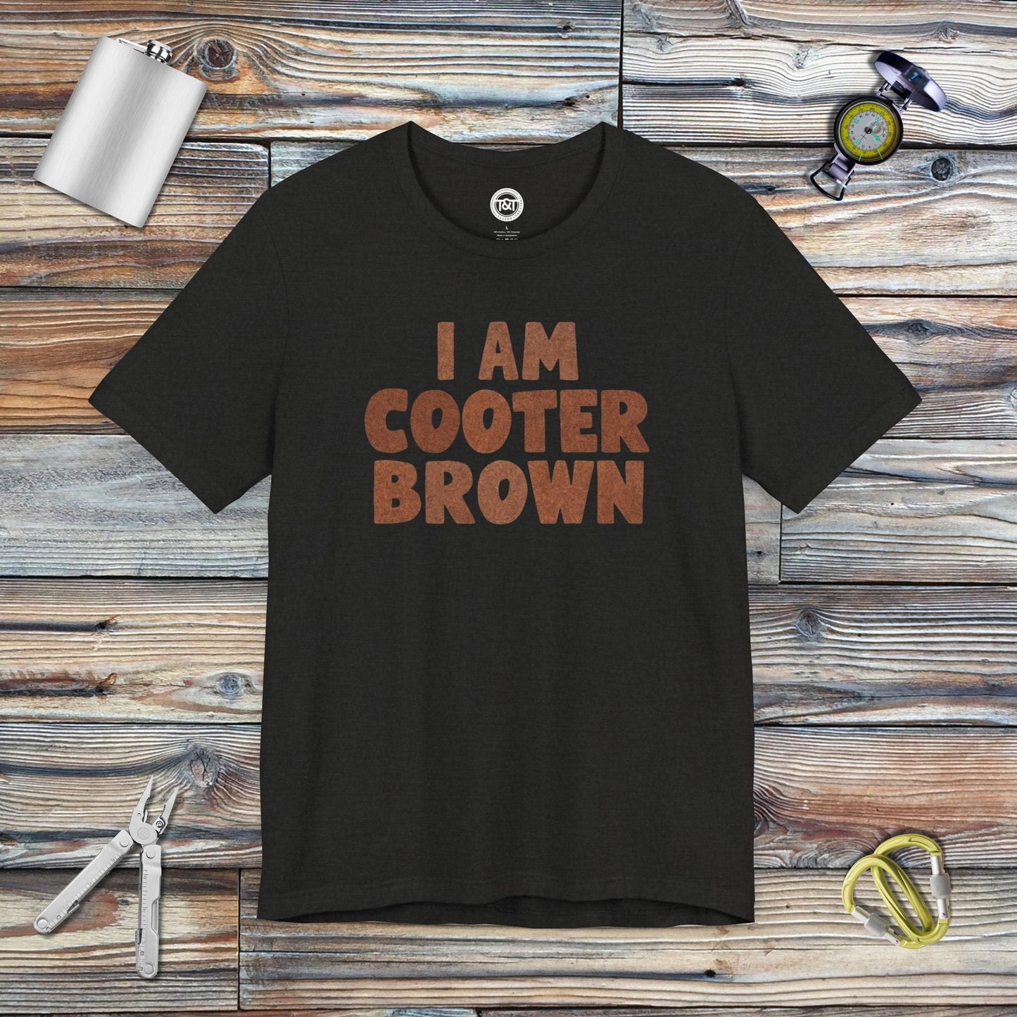 Tavern and Trail T-Shirt Cooter Brown T-Shirt Black Heather / S