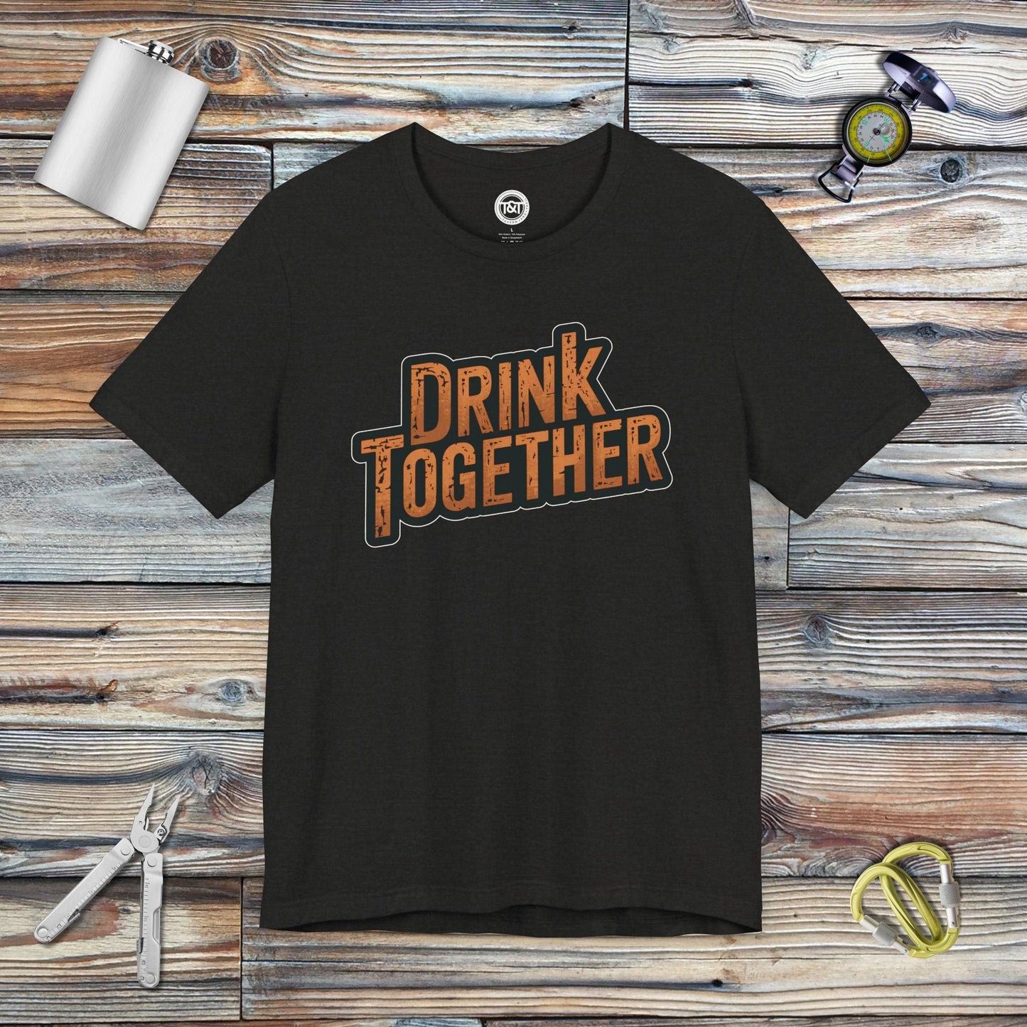 Tavern and Trail T-Shirt Drink Together (Gen 2) T-Shirt Black Heather / S