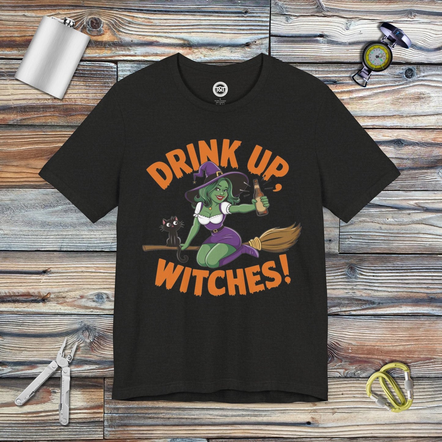 Tavern and Trail T-Shirt Drink Up Witches (Gen 2) T-Shirt Black Heather / S