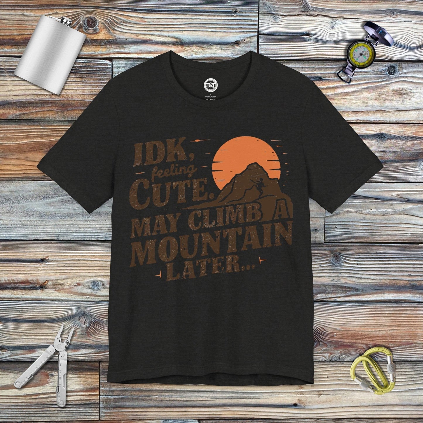 Tavern and Trail T-Shirt IDK Mountain Climber T-Shirt Black Heather / S