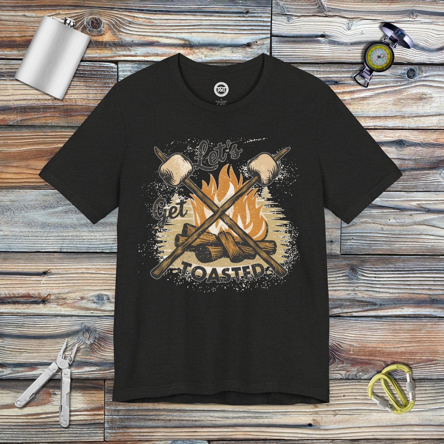 Tavern and Trail T-Shirt Let's Get Toasted T-Shirt Black Heather / S