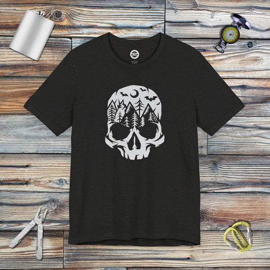 Tavern and Trail T-Shirt Mountain Skull T-Shirt Black Heather / S