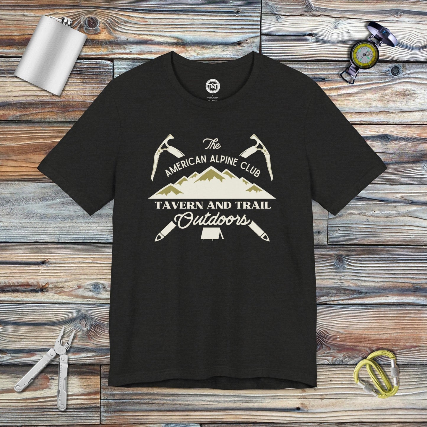 Tavern and Trail T-Shirt T&T Alpine Club T-Shirt Black Heather / S