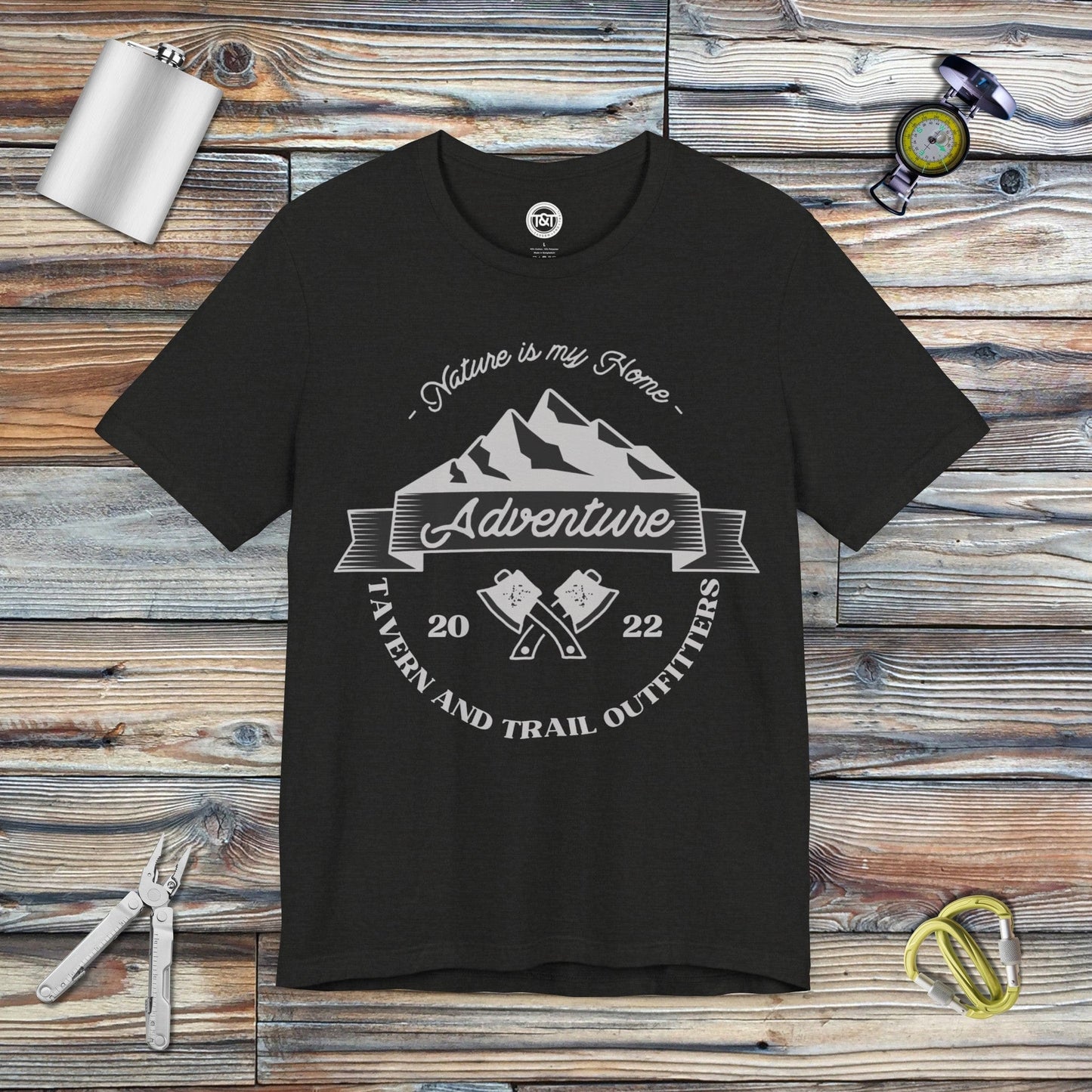 Tavern and Trail T-Shirt T&T Nature Adventure T-Shirt Black Heather / S