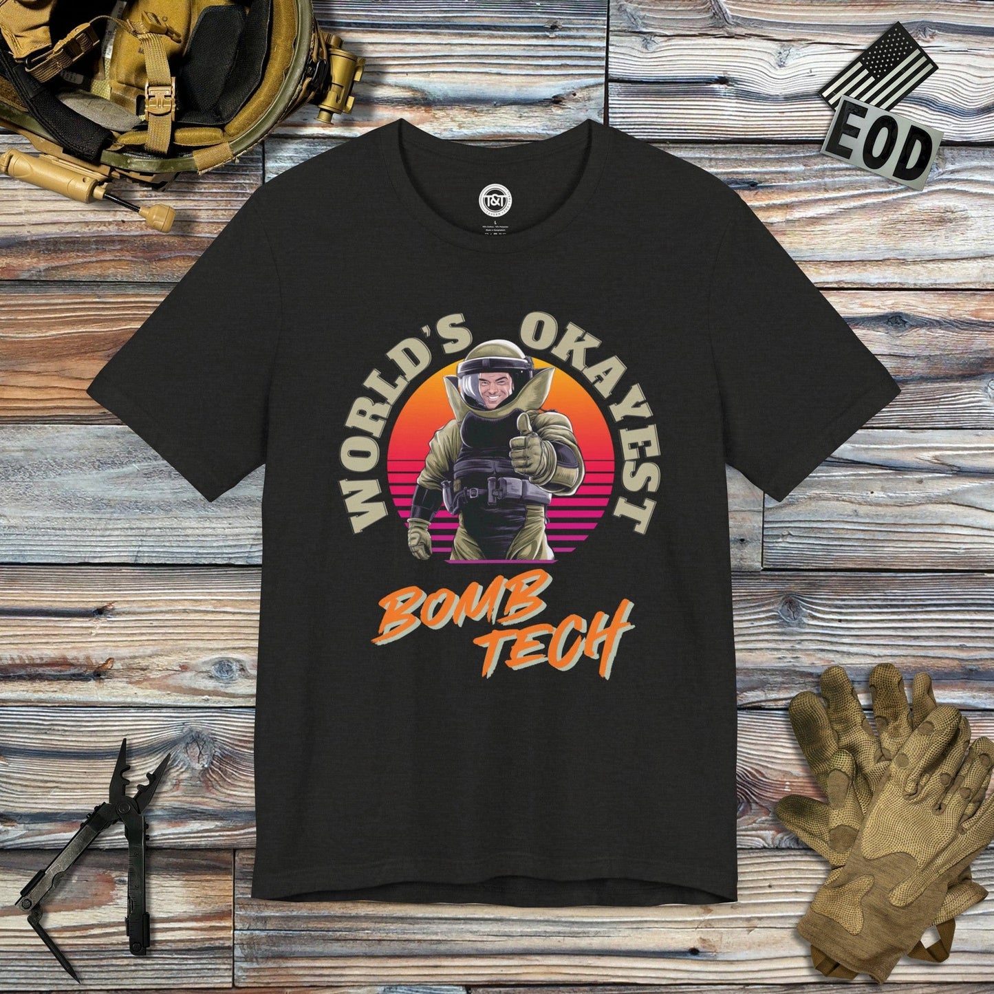 Tavern and Trail T-Shirt World's Okayest Bomb Tech (Gen 2) T-Shirt Black Heather / S