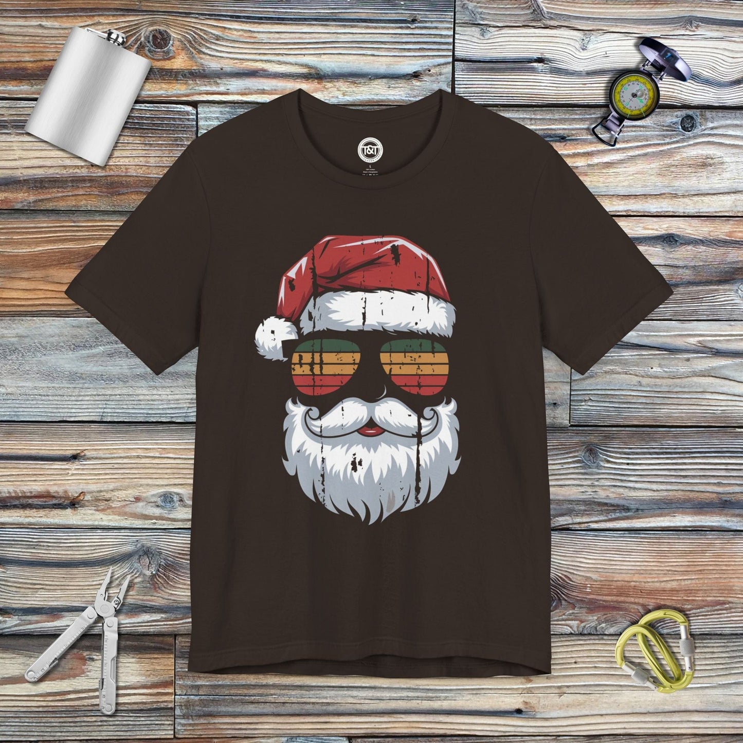 Tavern and Trail T-Shirt Santa Baby T-Shirt Brown / S