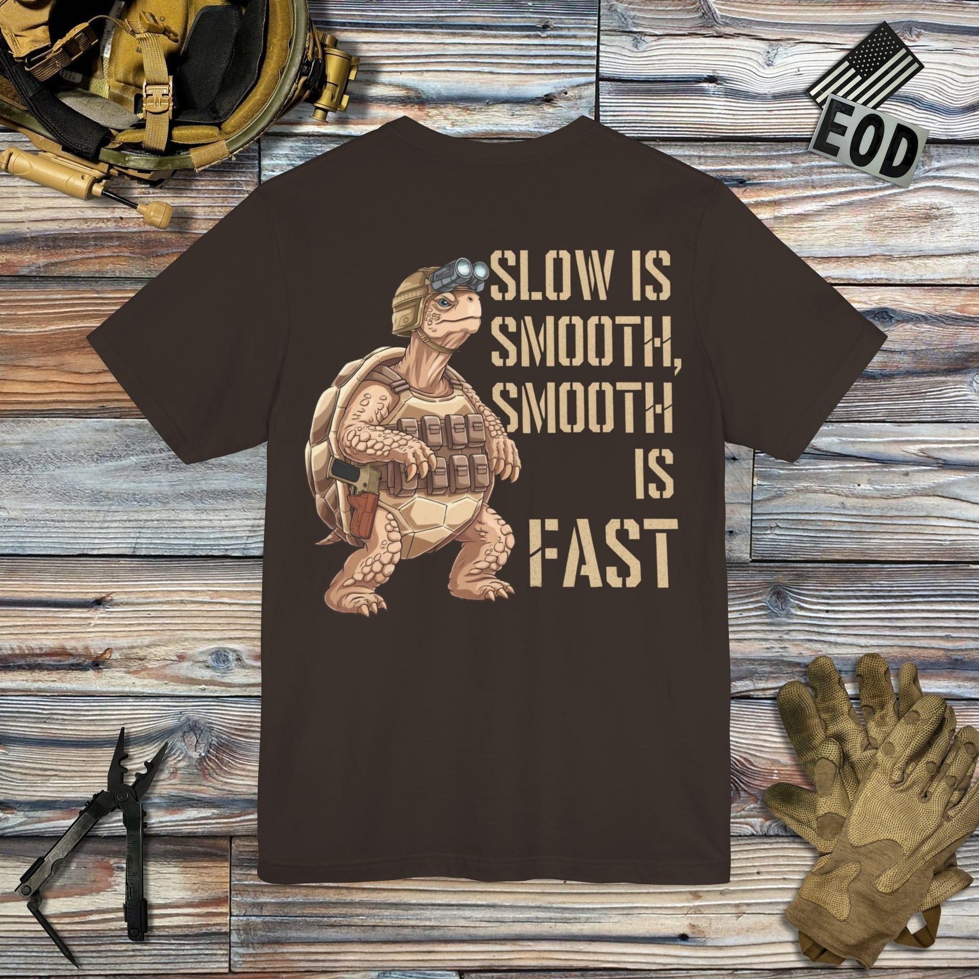 Tavern and Trail T-Shirt Slow is Smooth (Backprint) T-Shirt Brown / S