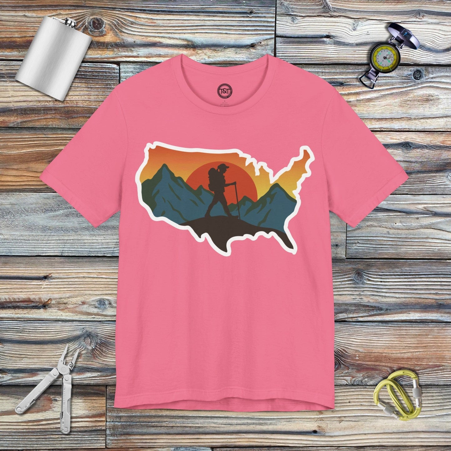 Tavern and Trail T-Shirt US Hiker (Gen 2) T-Shirt Charity Pink / S