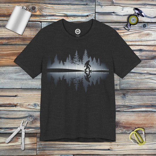 Tavern and Trail T-Shirt Bigfoot Reflection T-Shirt Dark Grey Heather / S