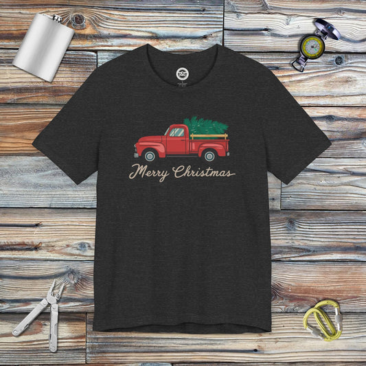 Tavern and Trail T-Shirt Christmas Pickup T-Shirt Dark Grey Heather / S