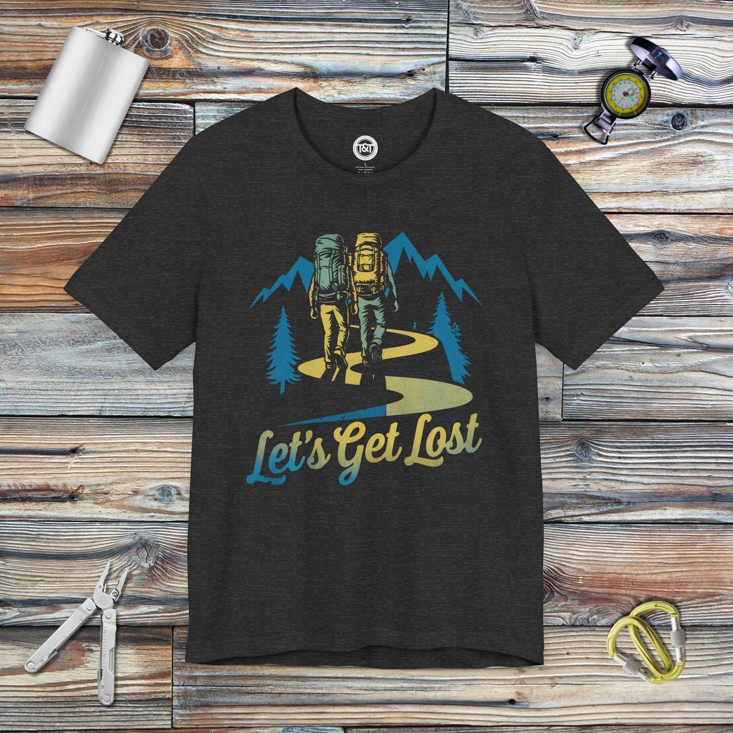 Tavern and Trail T-Shirt Let's Get Lost T-Shirt Dark Grey Heather / S