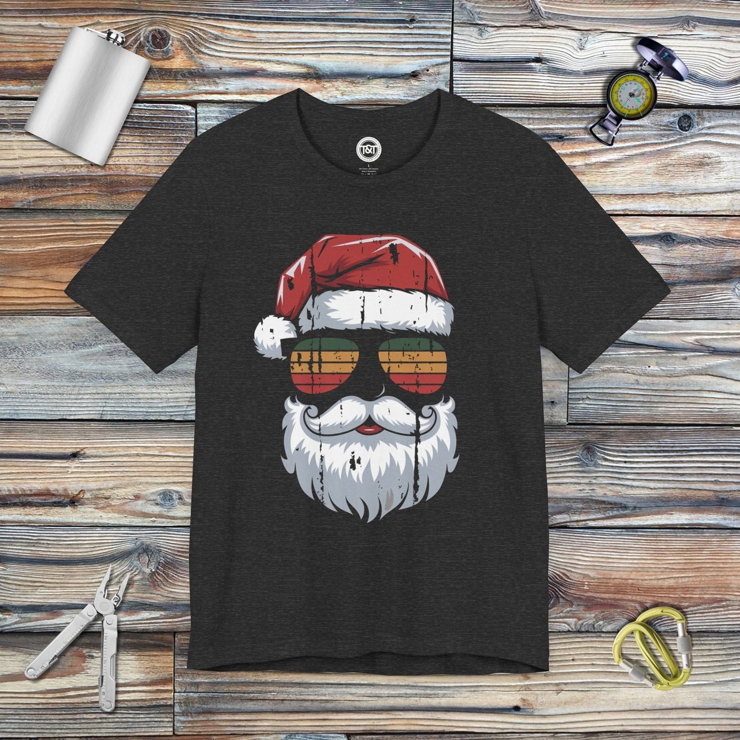 Tavern and Trail T-Shirt Santa Baby T-Shirt Dark Grey Heather / S