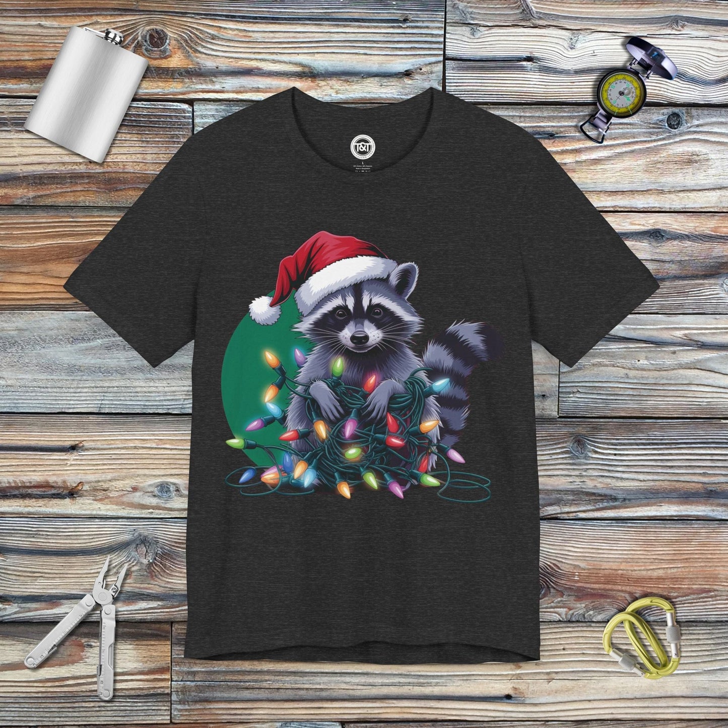 Tavern and Trail T-Shirt Santa Paws T-Shirt Dark Grey Heather / S