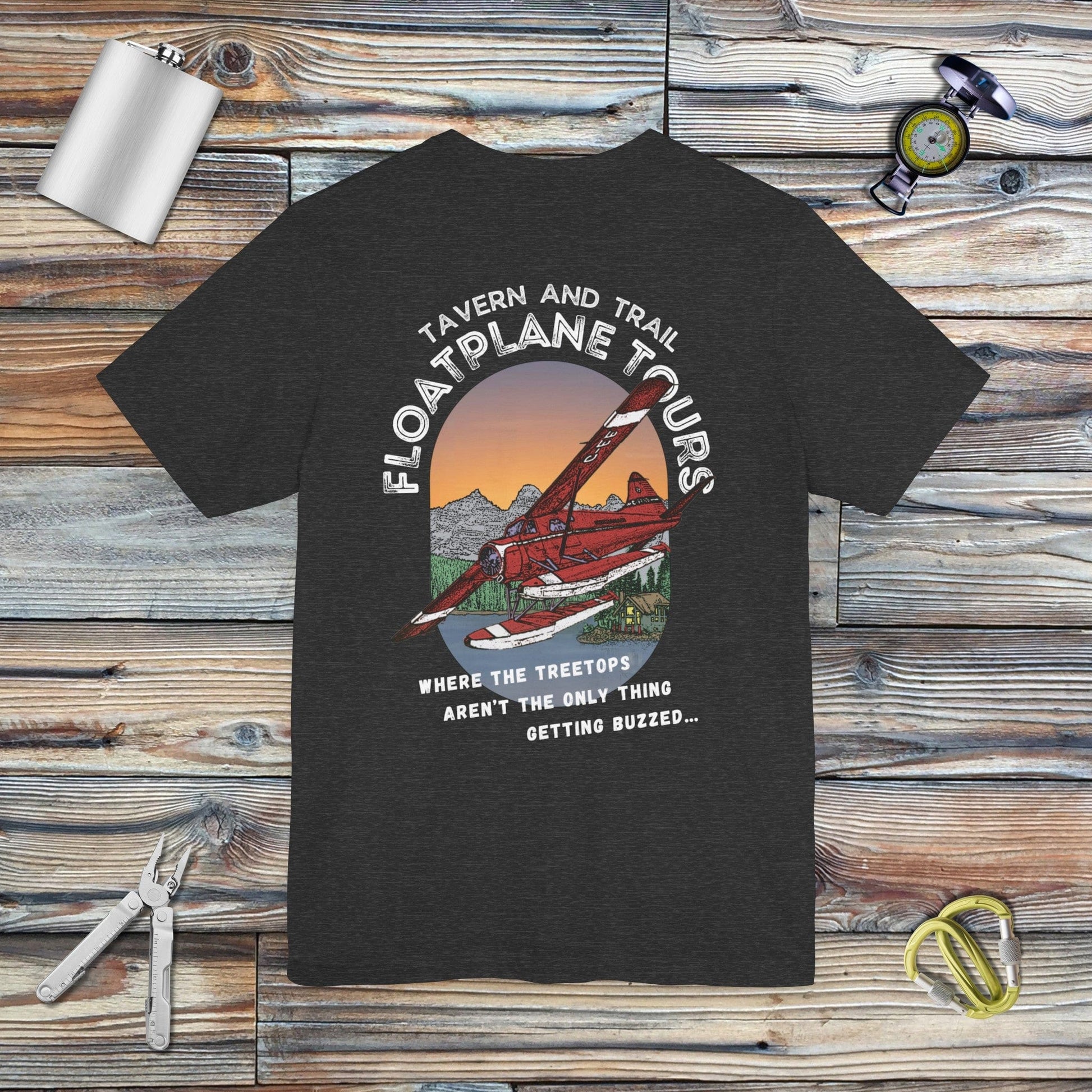 Tavern and Trail T-Shirt T&T Floatplane Tours T-Shirt Dark Grey Heather / S