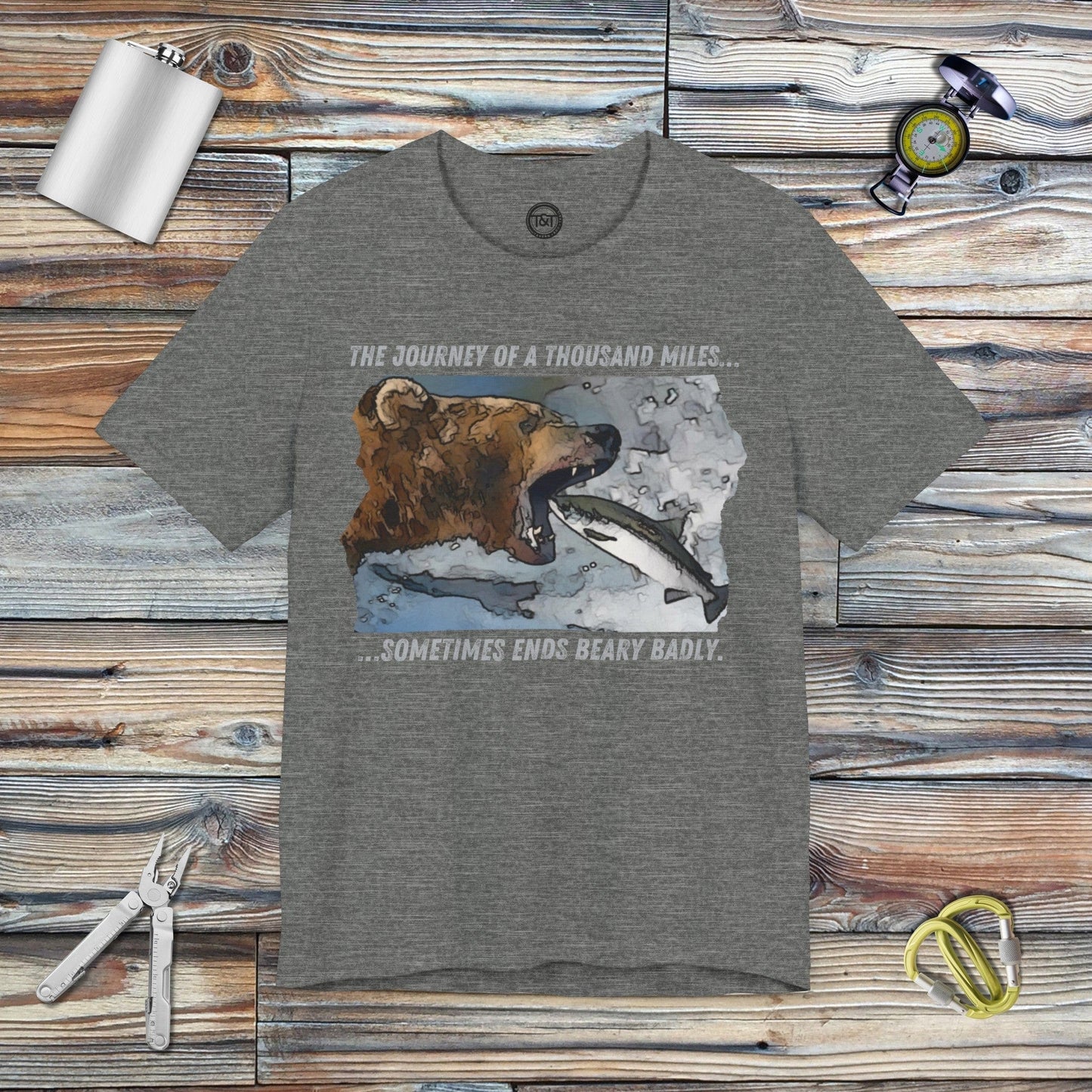 Tavern and Trail T-Shirt Beary Bad Journey T-Shirt Deep Heather / S