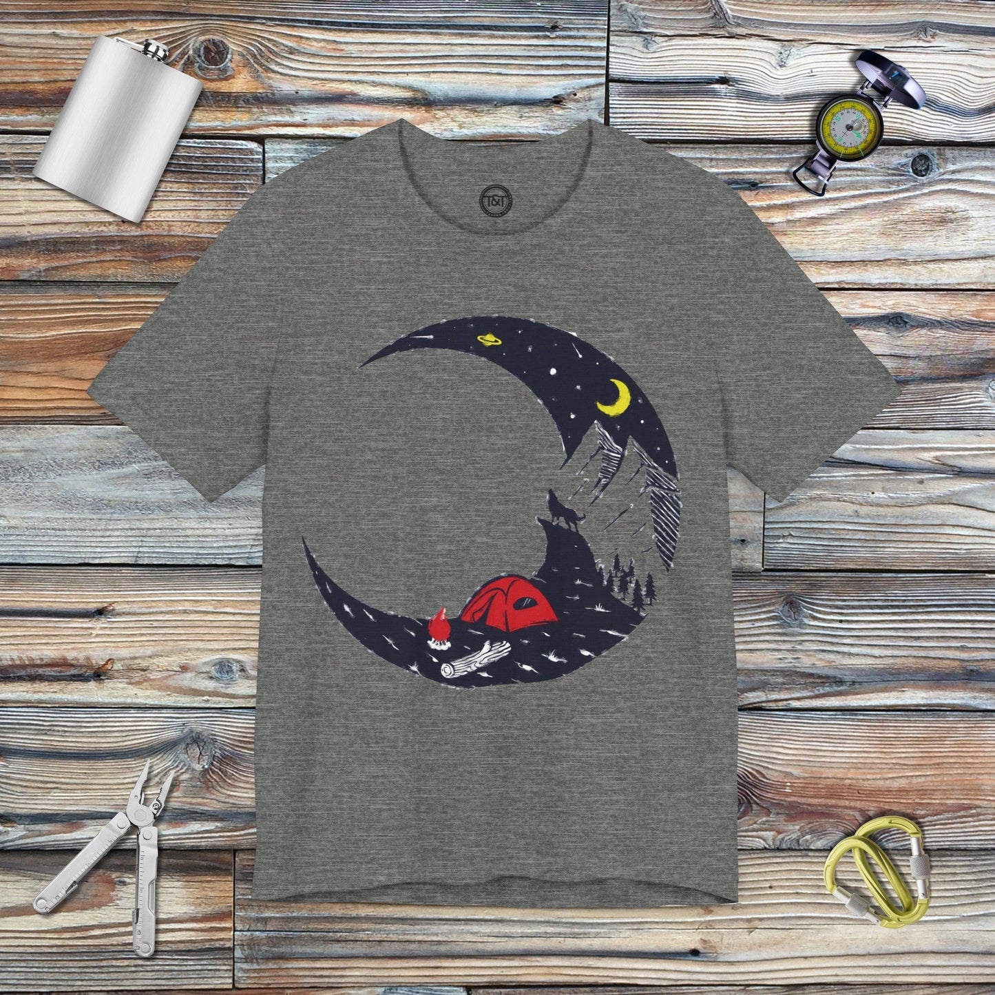 Tavern and Trail T-Shirt Camper's Moon T-Shirt Deep Heather / S