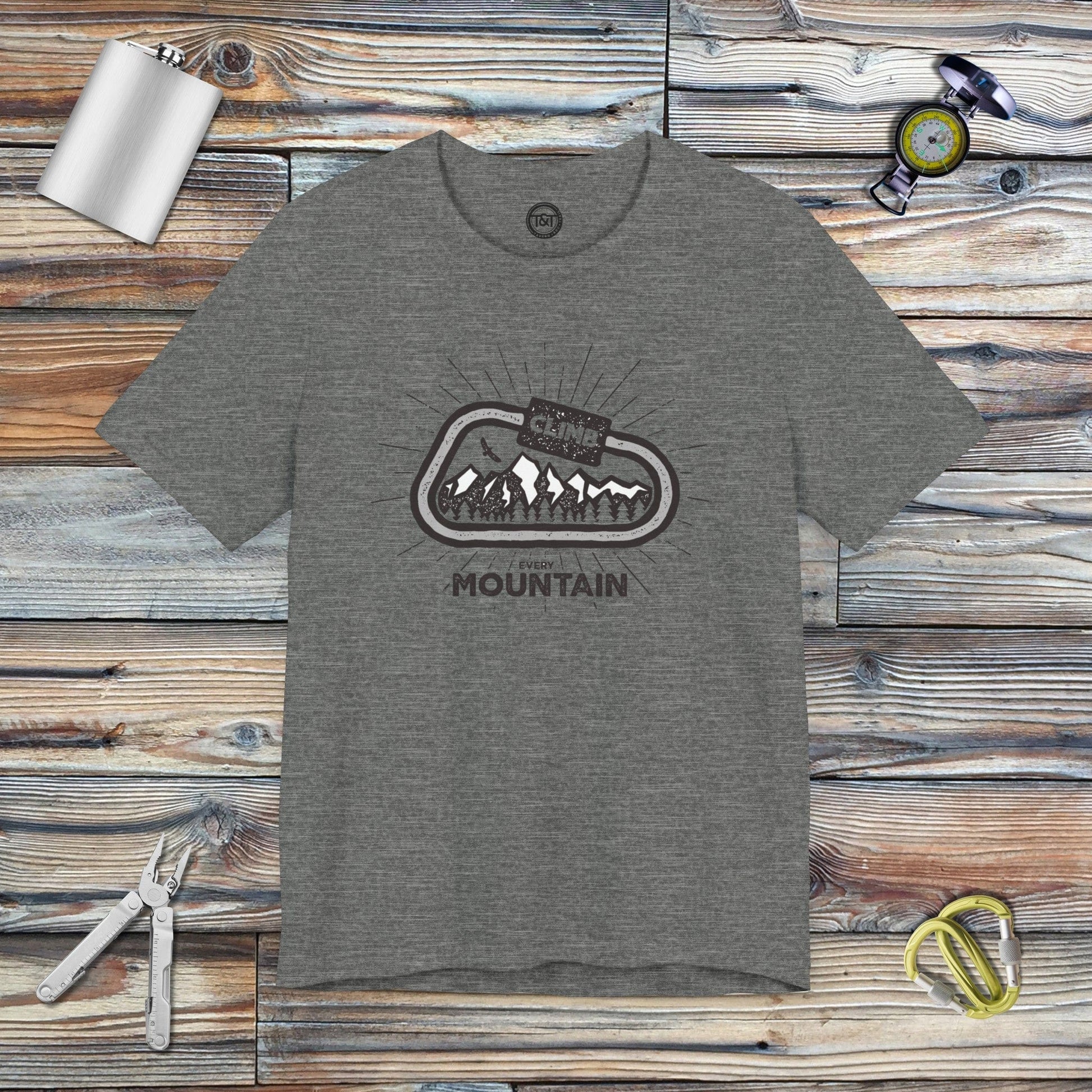 Tavern and Trail T-Shirt Carabiner Mountains T-Shirt Deep Heather / S